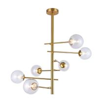 Lustre Pendente Cosmos Dourado 9 Lâmpadas G9 OR1182 Orluce