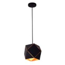Lustre Pendente Cozinha Balcão Bancada Alumínio Preto 1 Lâmpada Decoração Moderna Industrial Quarto Sala