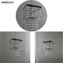 Lustre Pendente Cristal Acrílico Alto Brilho Decoração
