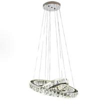 Lustre Pendente Cristal Aliança Dupla 60w Redondo Luz 3em1 Lustre Pendente Cristal Aliança Dupla 60w Redondo Luz 3em1