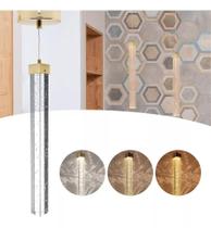 Lustre Pendente Cristal com Bolhas 3 cores 30cm