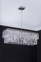 Lustre Pendente Cristal Egípcio 60cm Retangular 598/60 - IluminaMundo