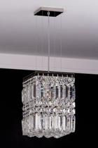 Lustre Pendente Cristal Egípcio Importado Quadrado 540/20