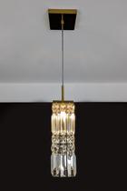 Lustre Pendente Cristal Egípcio Quadrado Dourado 468