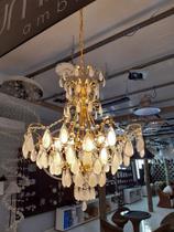 Lustre Pendente Cristal K9 Dourado
