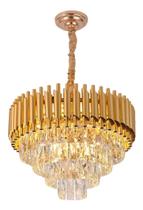 Lustre pendente cristal k9 moderno sala estar quarto 8x e14