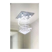 Lustre pendente cristal legítimo k9,vai montado base 50x50x65 cm