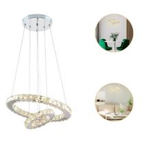 Lustre Pendente Cristal Vision 2 Aneis 36W Led 3000K 20X40Cm Lustre Pendente Cristal Vision 2 Aneis 36W Led 3000K 20X40Cm