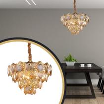 Lustre/Pendente Cristalle Champagne - Startec