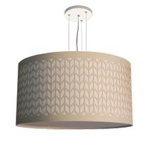 Lustre Pendente Cúpula Recorte Bege 50X25 3E27 Bivolt Lustre Pendente Cúpula Recorte Bege 50X25 3E27 Bivolt
