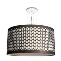 Lustre Pendente Cúpula Recorte Preto 50X25 3E27 Bivolt Lustre Pendente Cúpula Recorte Preto 50X25 3E27 Bivolt