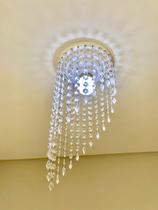 Lustre Pendente de Cristal Acrílico Campo XXI + Lâmpada LED Ilumine e decore a sua casa