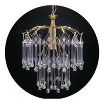 Lustre Pendente De Cristal Para Sala Dourado