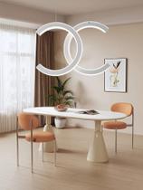 Lustre Pendente De Led Contemporâneo Em Formato De Duplo C