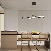 Lustre Pendente de Led Luminária preto 3000k