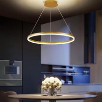 Lustre Pendente De Led Moderno Fomarto Anéis De 60 Cm