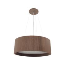 Lustre Pendente de Madeira Redondo 50cm com 5 Bocais E27 Cor Imbuia Luminária de teto Lustre Pendente de Madeira Redondo 50cm com 5 Bocais E27 Cor Imbuia Luminária de teto