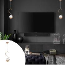 Lustre Pendente Decorativo em S com Globo para sala Lustre Pendente Decorativo em S com Globo para sala