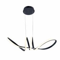 Lustre Pendente Desing Moderno Led Integrado Curvas 42W M2 Sala Quarto Cozinha Bivolt