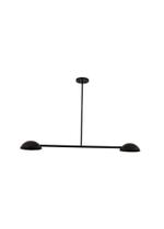 Lustre Pendente Dome Articulado Industrial Dois Braços Preto 788