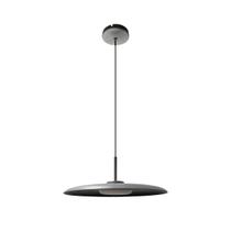 Lustre Pendente Dot Preto Redondo Led 3000K 12W Bivolt