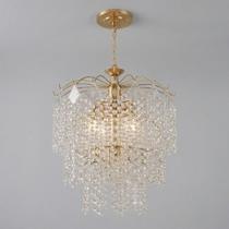 Lustre Pendente Dourado Cristal Acrílico Sala Quarto Bivolt Lustre Pendente Dourado Cristal Acrílico Sala Quarto Bivolt