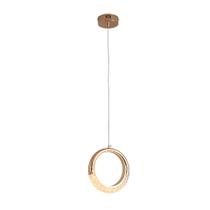 Lustre Pendente Dourado Led 4w 3000k Mezzo 21cm Moderno Bivolt