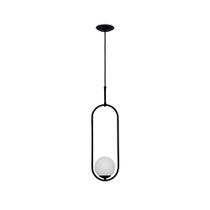 Lustre Pendente Drop Classic Com Globo - Preto