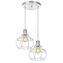 Lustre Pendente Duplo Aladim Aramado Cromado