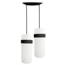 Lustre Pendente Duplo Luminária Cozinha Quarto Sala Preto