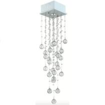 Lustre Pendente Em Cristal Legítimo 90cm Delicado Quarto Sala Escritório INL06