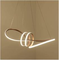 Lustre Pendente em Espiral Moderno 45w Design Novo Sala Jantar 3 Em 1 Bivolt