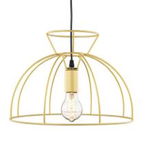 Lustre Pendente Em Metal Aramado Dourado Mart 6600