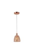 Lustre Pendente em Vidro Moema Cobre Rose Gold Estilo Retrô Moderno E27 Lustre Pendente em Vidro Moema Cobre Rose Gold Estilo Retrô Moderno E27