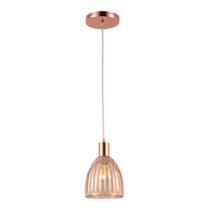 Lustre/Pendente em Vidro Mooca Cobre/Rose Gold - Estilo Retrô Moderno - E27 - Esquilos Shop