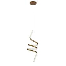 Lustre Pendente Espiral Dourado LED 18W 3000K Domum