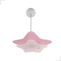 Lustre Pendente Estrela Rosa Quarto Bebê Mar Céu