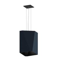 Lustre Pendente Facetado 35x21cm 1xE27 Em Madeira