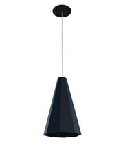 Lustre Pendente Facetado Cônico 35x21cm 1xE27 Em Madeira