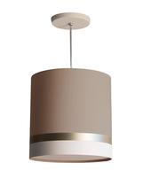 Lustre Pendente Faixas Bronze Cúpula 25x25