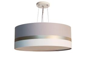 Lustre Pendente Faixas Bronze Cúpula Azul 40X15