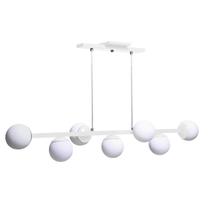 Lustre Pendente Figo 7 Globos Esfera De Vidro