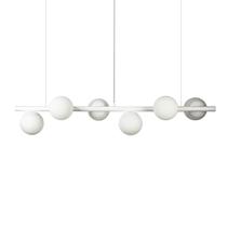 Lustre Pendente Figo BRANCO - 6 Globos Esfera Vidro Branco Lustre Pendente Figo BRANCO - 6 Globos Esfera Vidro Branco