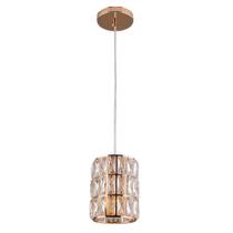 Lustre Pendente Florença Cristal Legítimo K9 1 Lâmpada E27