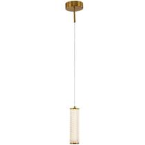 Lustre Pendente Flute 7CMX22,7cm 1X7W 3000k 525LM LED Bella Iluminação Dourado