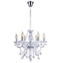 Lustre Pendente France 6 Cristais Transparente E14 Startec