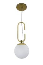 Lustre Pendente Gancho Bola Globo Dourada 263