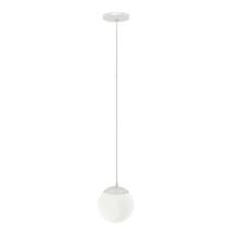 Lustre Pendente Globo Bola Vidro Led Jabuticaba Branco