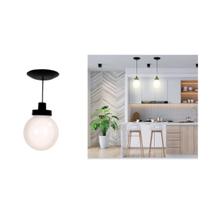 Lustre Pendente Globo Luminaria Cozinha Quarto Sala Preto Lustre Pendente Globo Luminaria Cozinha Quarto Sala Preto