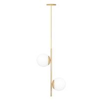 Lustre pendente globo vidro 15 jabuticaba polonia orbit dourado bq